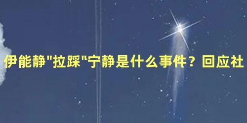 伊能静"拉踩"宁静是什么事件？回应社交账号由闺蜜管理